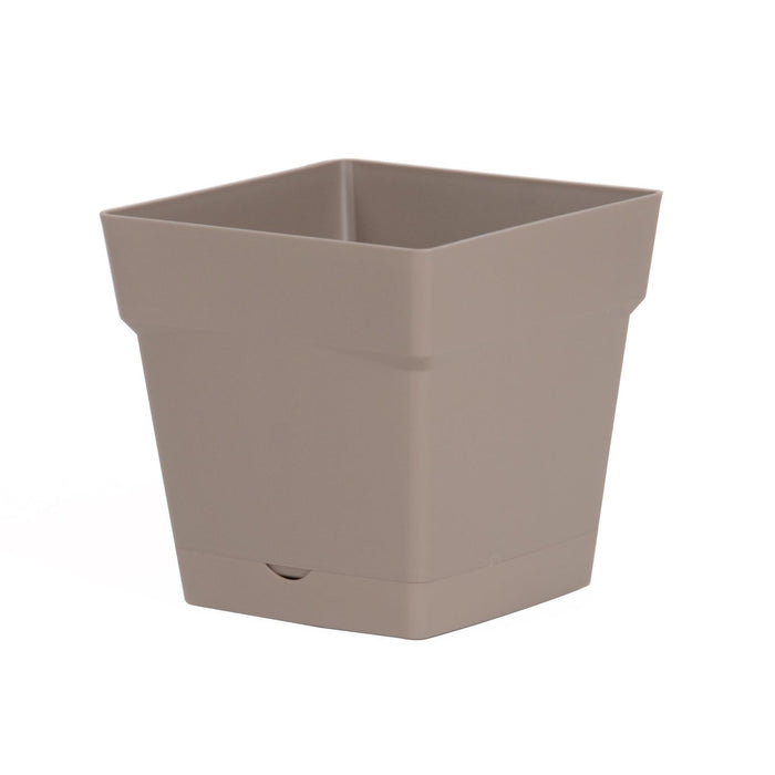 POT DE FLEUR + SOUCOUPE TOSCANE 3,4L 17,4X17CM TAUPE