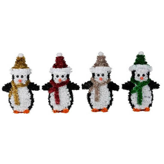 XMAS TINSEL 3D PENGUIN(F12/16) (per stuk)