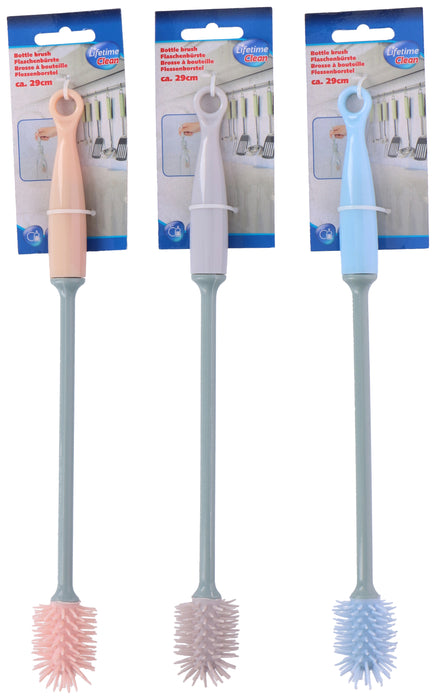 BROSSE À BOUTEILLES 29CM PP/TPR LIFETIME CLEAN 3ASS CLR 25G TOC
