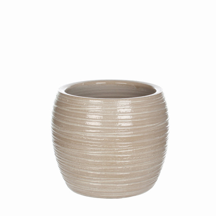 POT ROND LOOMY 16X16 CRÈME