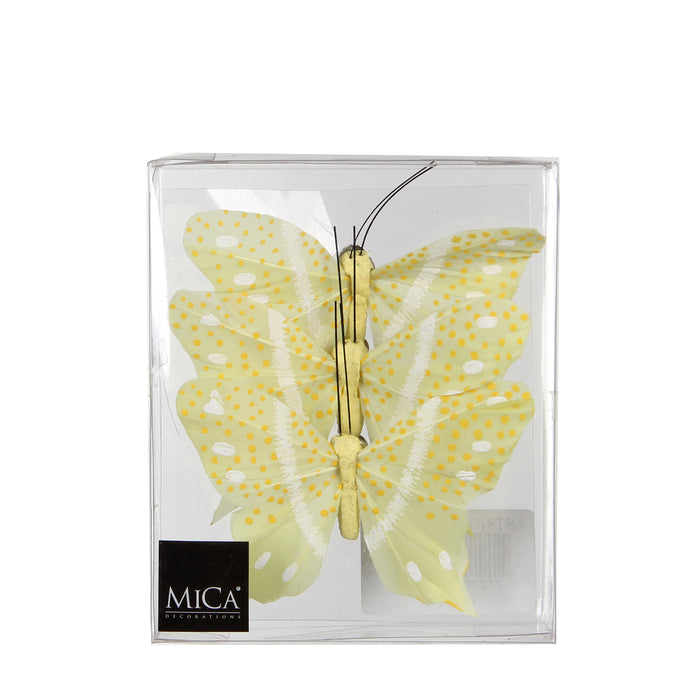 CLIP PAPILLON JAUNE