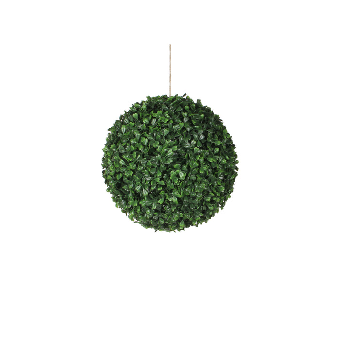 BOULE BUXUS À SUSPENDRE VERTE 14CM