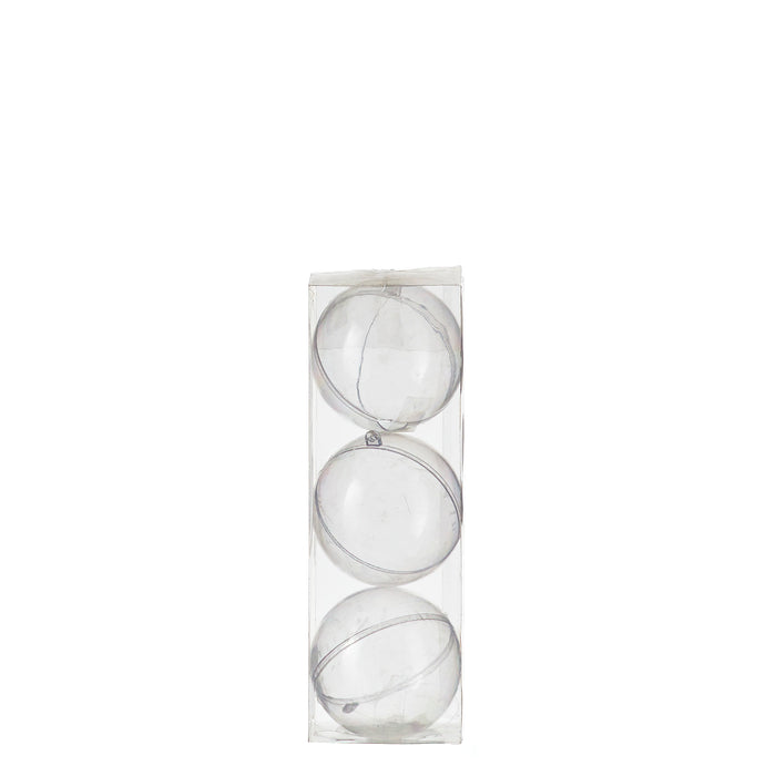 Boule décorative blanche 3 pièces - d8cm