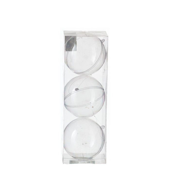 Boule décorative blanche 3 pièces - d10cm