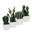 Cactus in pot groen 4 assorti - l7,5xb7,5xh20cm