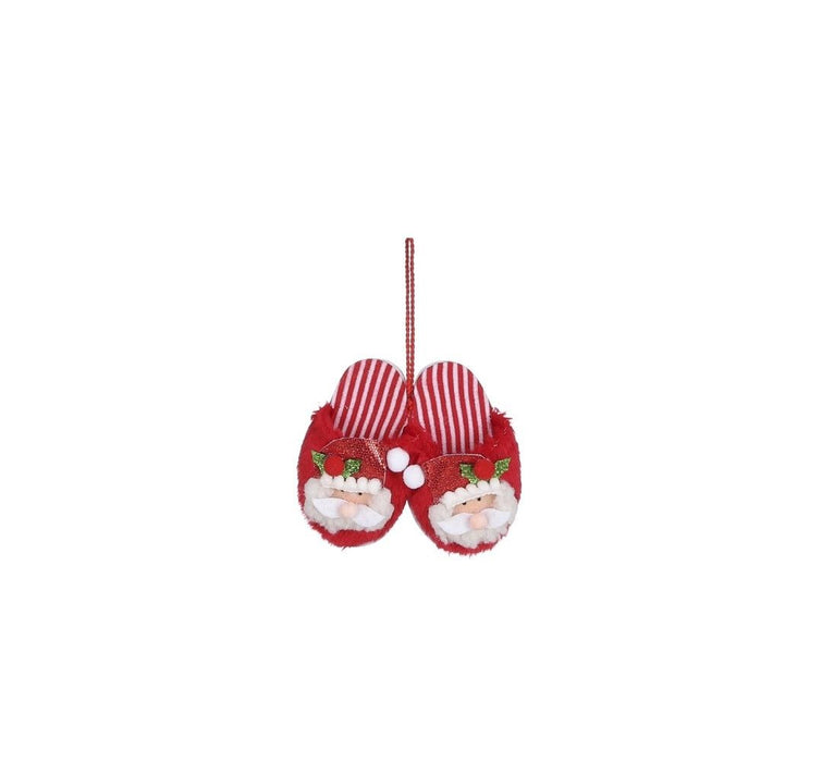 Chaussons ornement rouge - l12,5xw2,5xh10cm