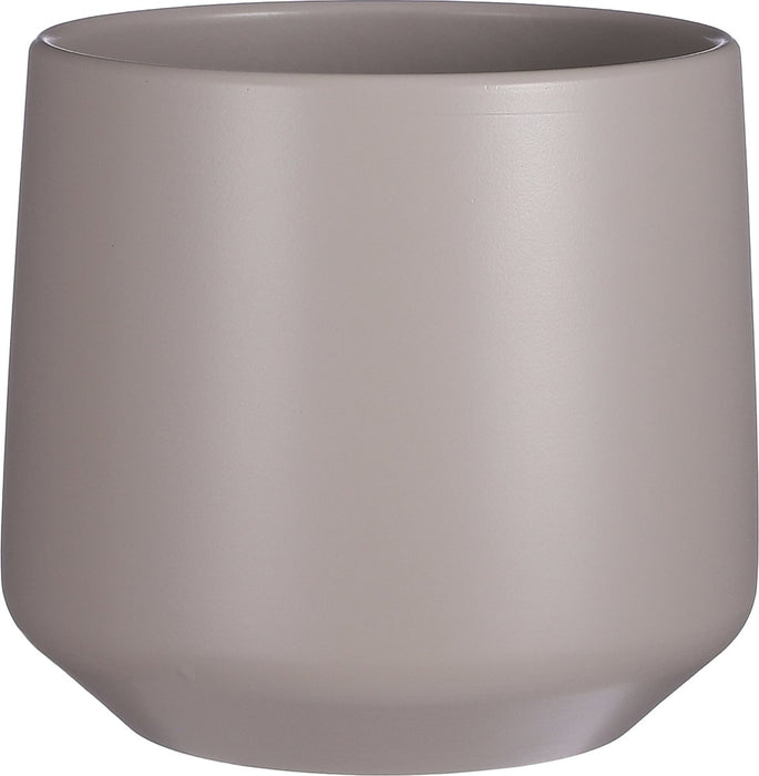 POT AMBRE ROND TAUPE - H21XP23.5CM