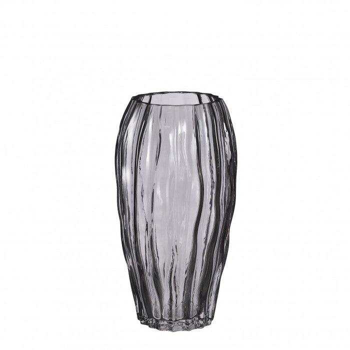 VASE FÉLIN VERRE D.MARRON - H27XD14CM