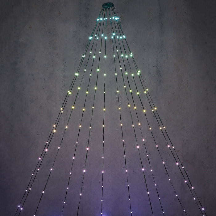 TREE DRESS SNOER GROEN MULTICOLOUR 168LED IP44 REMOTE CONTROLLER