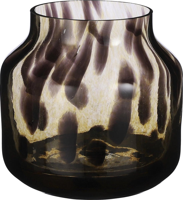 VASE PANTERA VERRE MARRON - H19XD19CM