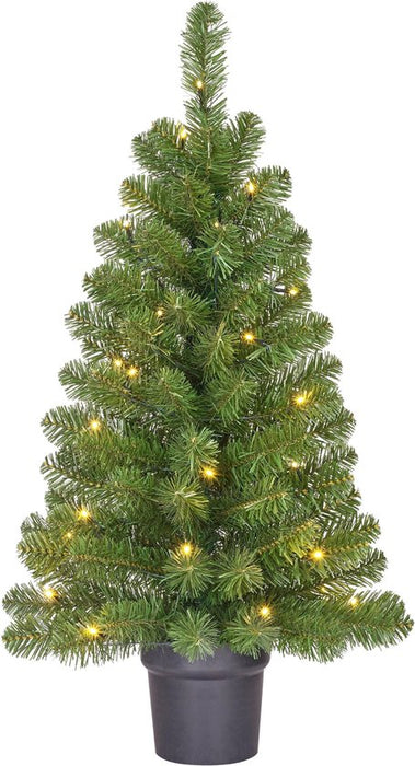 NORTON KERSTBOOM POTTED LED GROEN 30L TIPS 85 BATTERY OPERATED -