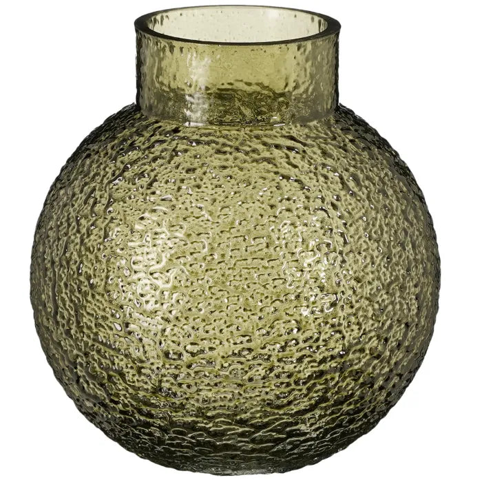 MICA DECORATIONS VASE KEA VERRE VERT - H15.5XD15CM