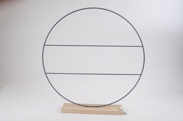 MICA DECORATIONS DECORATIE CIRKEL - &#216;55 CM - ZWART