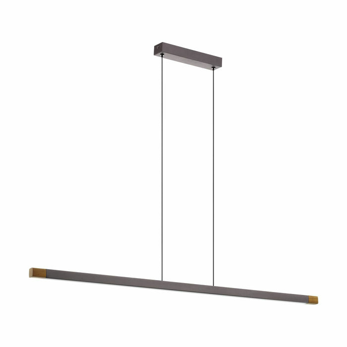 LISCIANA SUSPENSION ALU, ACIER BOIS, GRIS 22W BLANC CHAUD