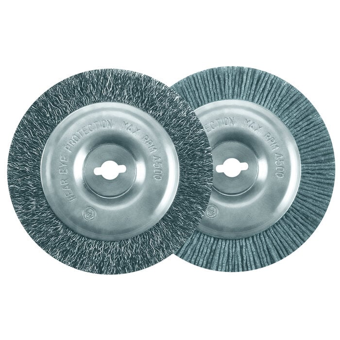 JEU DE BROSSES - 2 PIÈCES - Ø100 MM - 1X ACIER, 1X BROSSE EN NYLON