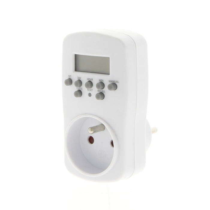 INTERRUPTEUR DIG SEMAINE 1800W BLANC