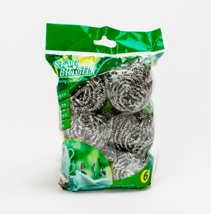 INOX SPONSJES 6ST 20GR STAR BRIGHT