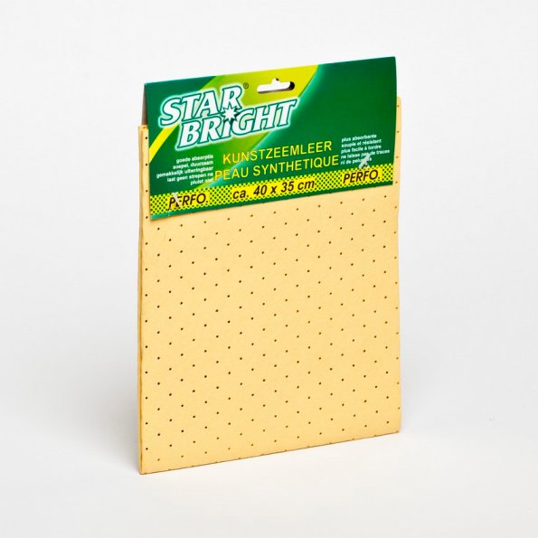 Kunstzeemleer perfo 40x35cm&#160; Starbright