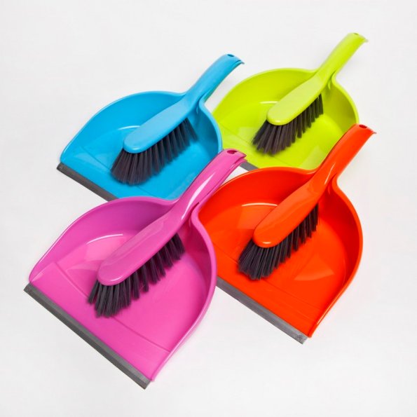 Stofblik plastic rubberrand&#160; met veger