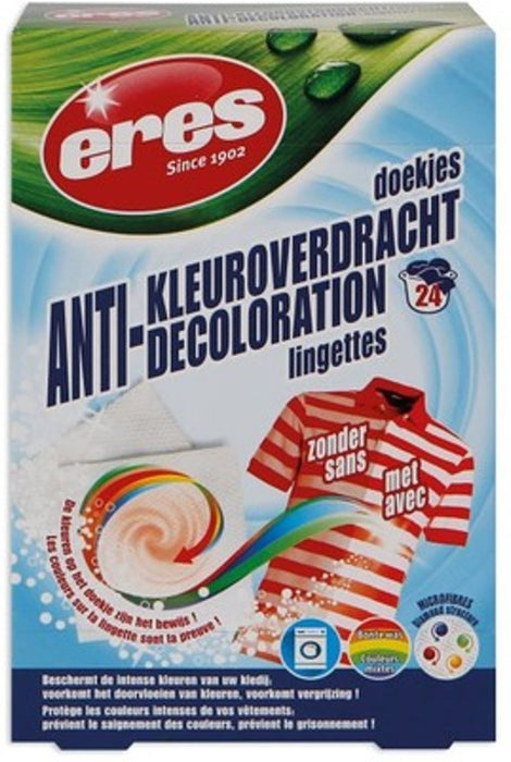 LINGETTES ANTI-TRANSFERT DE COULEUR 24PCS/P