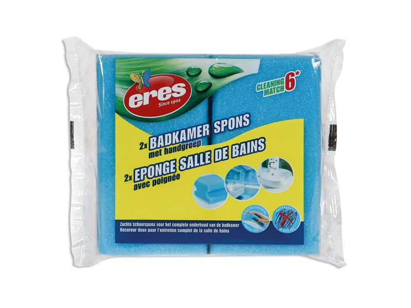 ÉPONGE DE SALLE DE BAIN AVEC POIGNÉE (PAR 2) - NETTOYAGE MATCH 6 2PCS/P