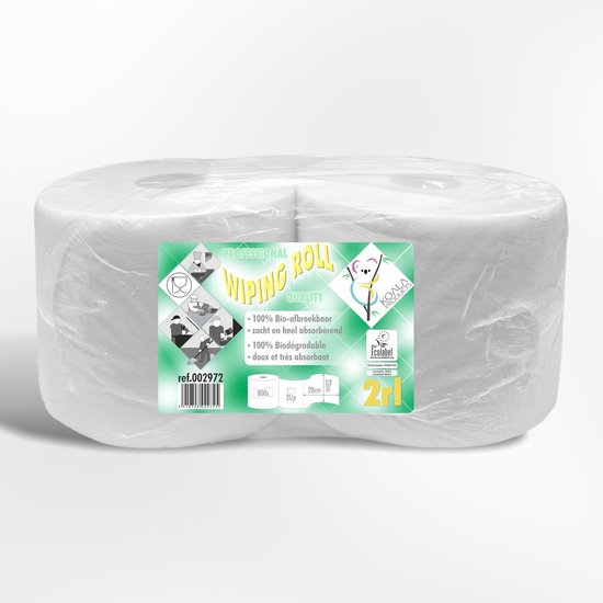 Koala Industri&#235;le Handdoekrol 2lg Wit 2x800v