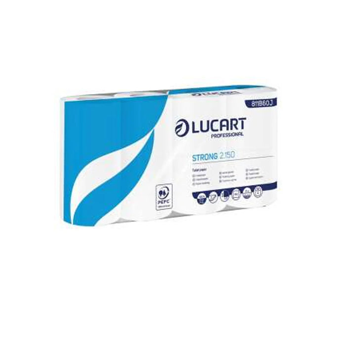 TOILETPAPIER STRONG LUCART  3-L 9 X 8 ROLLEN 250 VEL (811789) PAP