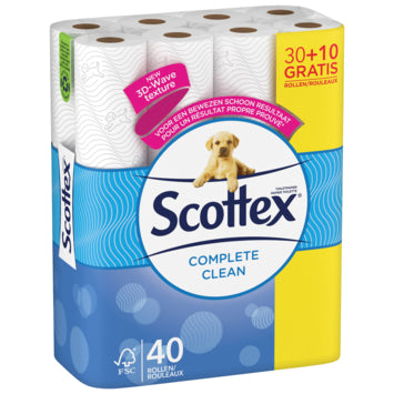 SCOTTEX COMPLETE CLEAN 30 + 10  ROLLEN - ROULEAUX