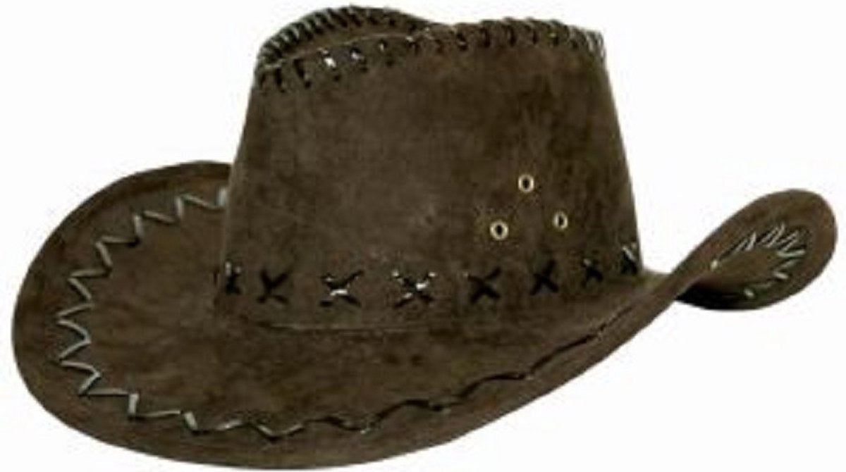 HOED COWBOY SUEDE LICHT BRUIN