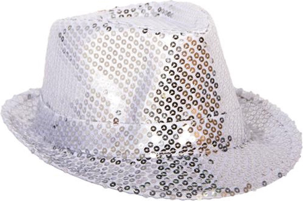 HOED FUNK SEQUIN ZILVER