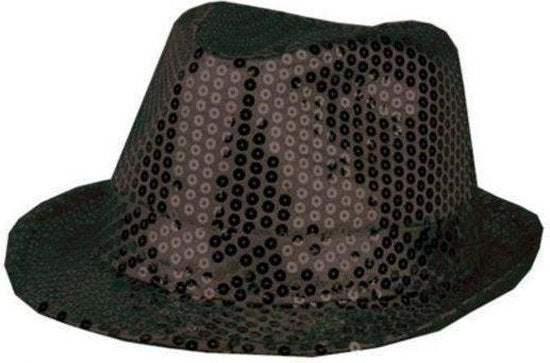 HOED FUNK SEQUIN ZWART
