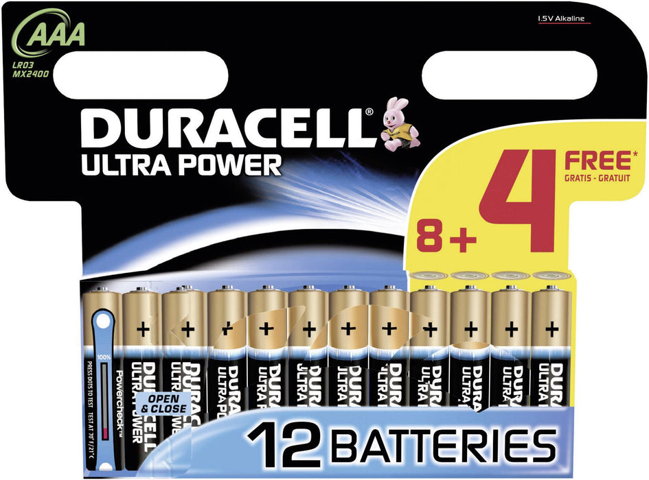 DURACELL AAA ULTRA PUISSANCE 8+4