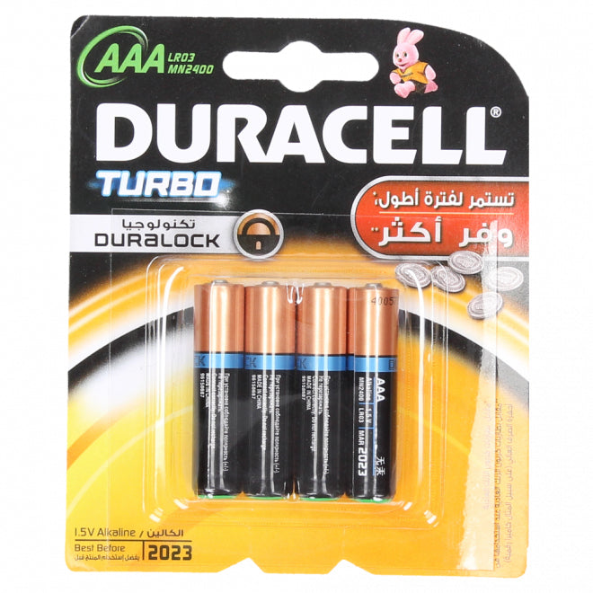 DURACELL AAA TURBO 4 PIÈCES