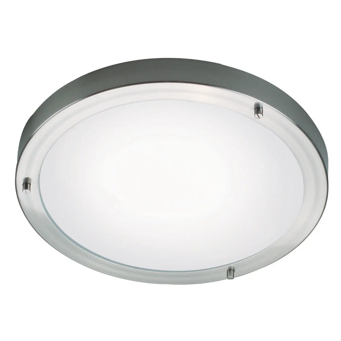 ANCONA MAXI 31 LED IP44 - PLAFOND - ACIER BROSSÉ - 12W /