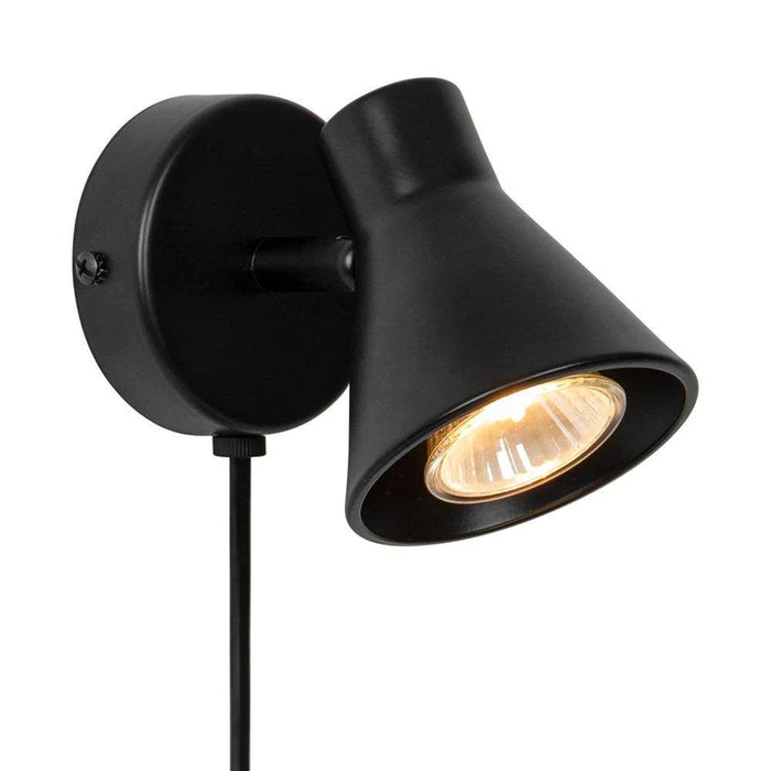 EIK 9 - WANDLAMP - ZWART - GU10