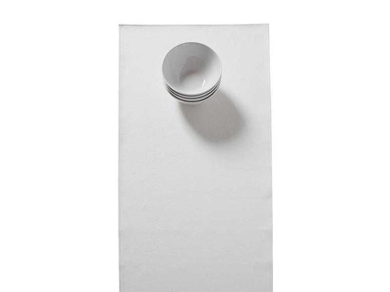 CHEMIN DE TABLE MONACO 45X140CM BLANC NUAGE