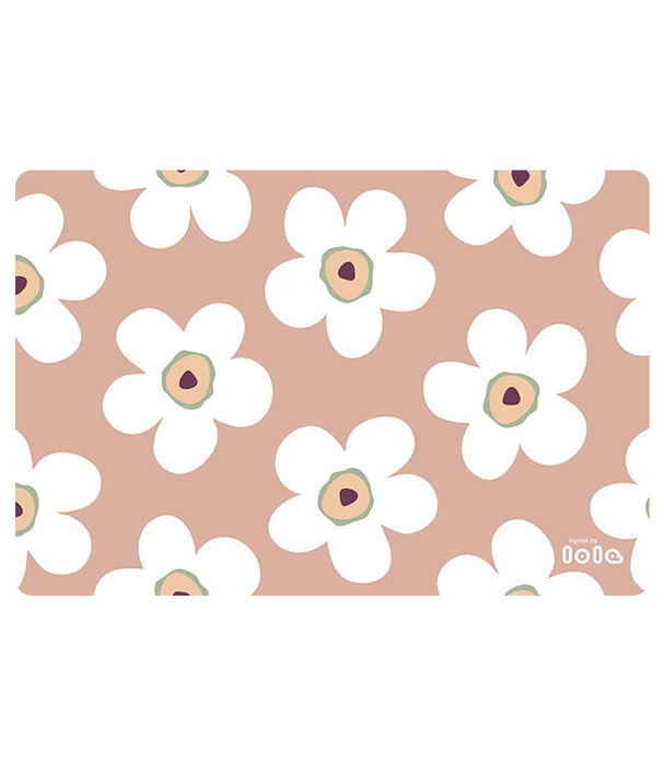 PLACEMATS-ANTI-SLIP-30x45CM SMALL BIG FLOWER ROSEWOOD