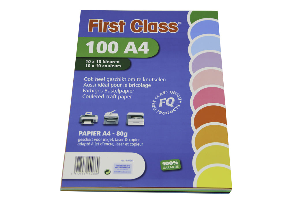 PAPIER COULEUR A4 100 FEUILLES COULEURS FC