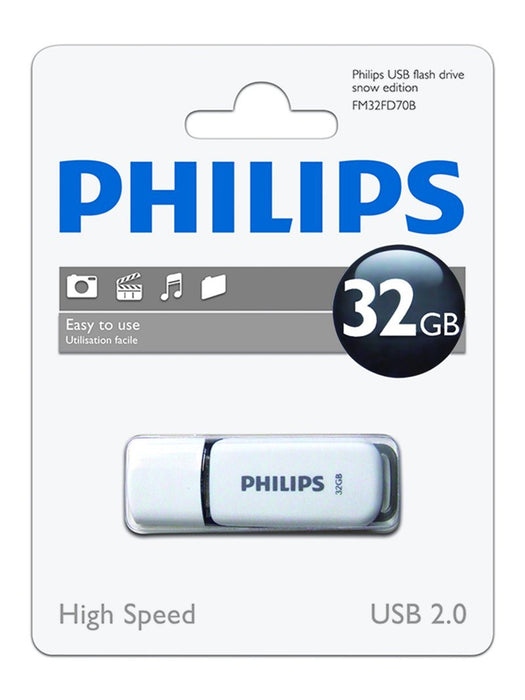 PHILIPS USB 2.0 32 Go ÉDITION NEIGE GRIS