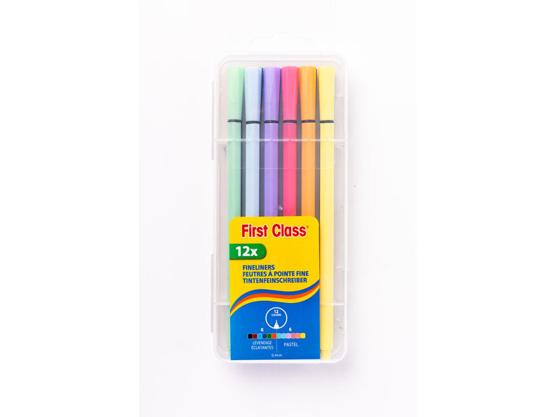 FINELINERS PASTEL 0.4MM 12ST