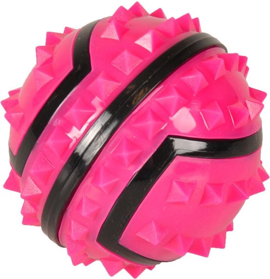 HS TPR SPIKY BALL 8CM ROOS