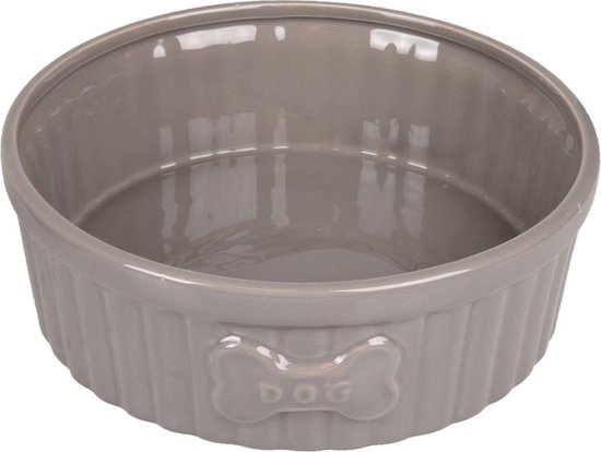 EETPOT HOND MABEL KERAMISCH TAUPE 20,5CM 1510ML