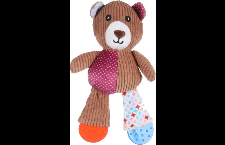 HS NILAK CHIOT PELUCHE OURS MARRON + PIEDS TPR 20CM