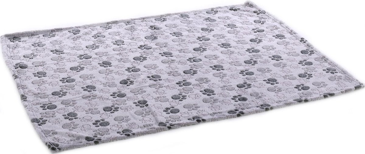 FLEECE DEKEN PABLO GRIJS POOT 70X100CM