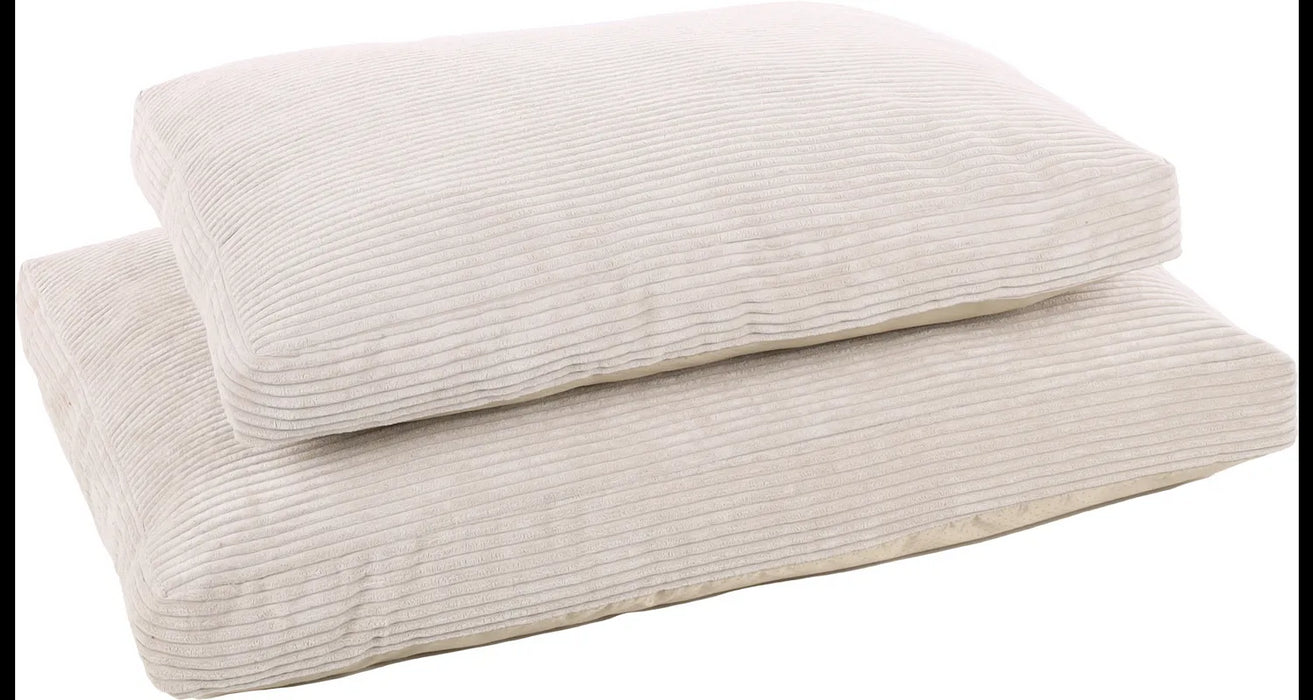 COUSSIN VELLUTO RECTANGULAIRE + FERMETURE ÉCLAIR + BORD BEIGE 80X60X10CM