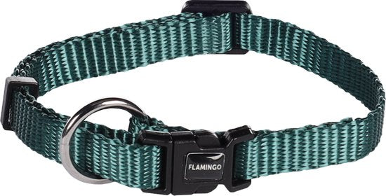 HALSBAND ZIGGI DONKERGROEN M 40-55CM 20MM