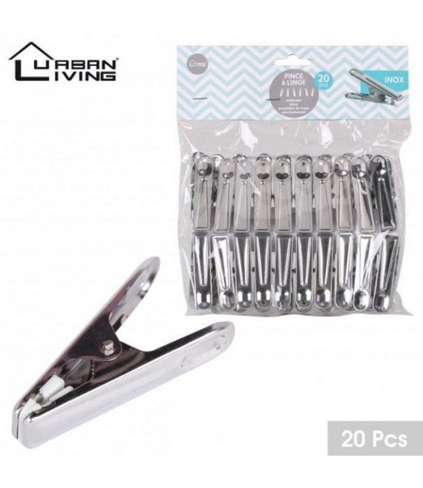 PINCE A LINGE INOX 20PCS