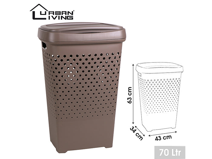 LE PLASTIK - TAUPE - COFFRE A LINGE 70LT R