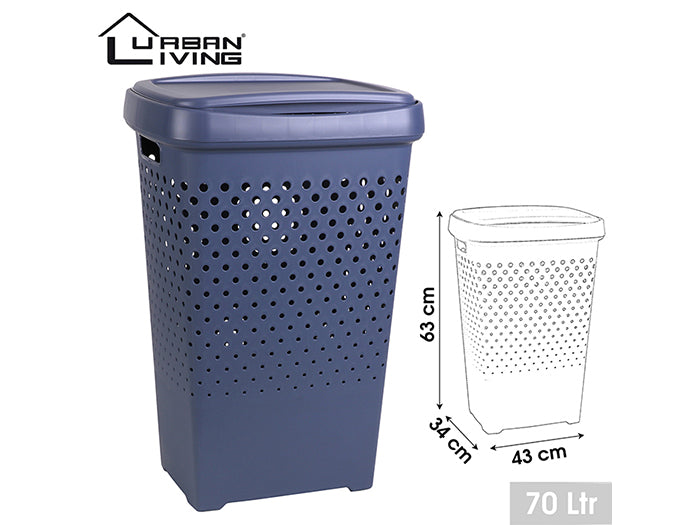 LE PLASTIK - BLEU MARINE - COFFRE A LINGE 70LTR