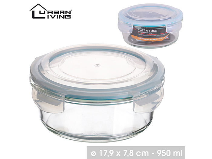 FRIGOBOX - BOITE HERMETIQUE EN VERRE 950 RONDE - DIAM 7,9 HAUT 7,